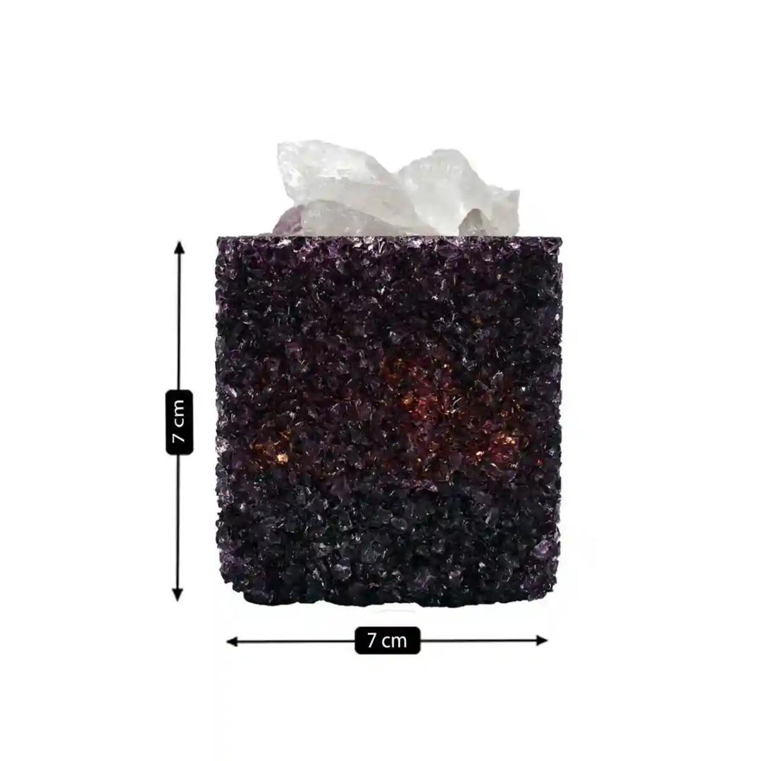 Kookee Natural Crystal Aromatherapy with Essential Oil, Electric Diffuser and LED Light Suitable for Home, Office, Spa for Claiming, Soothing and Relaxing (087-2-B)