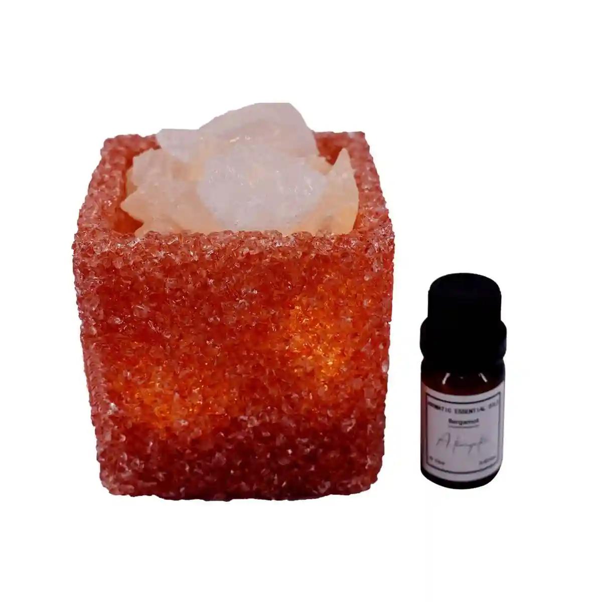 Kookee Natural Crystal Aromatherapy with Essential Oil, Electric Diffuser and LED Light Suitable for Home, Office, Spa for Claiming, Soothing and Relaxing (087-1-E)