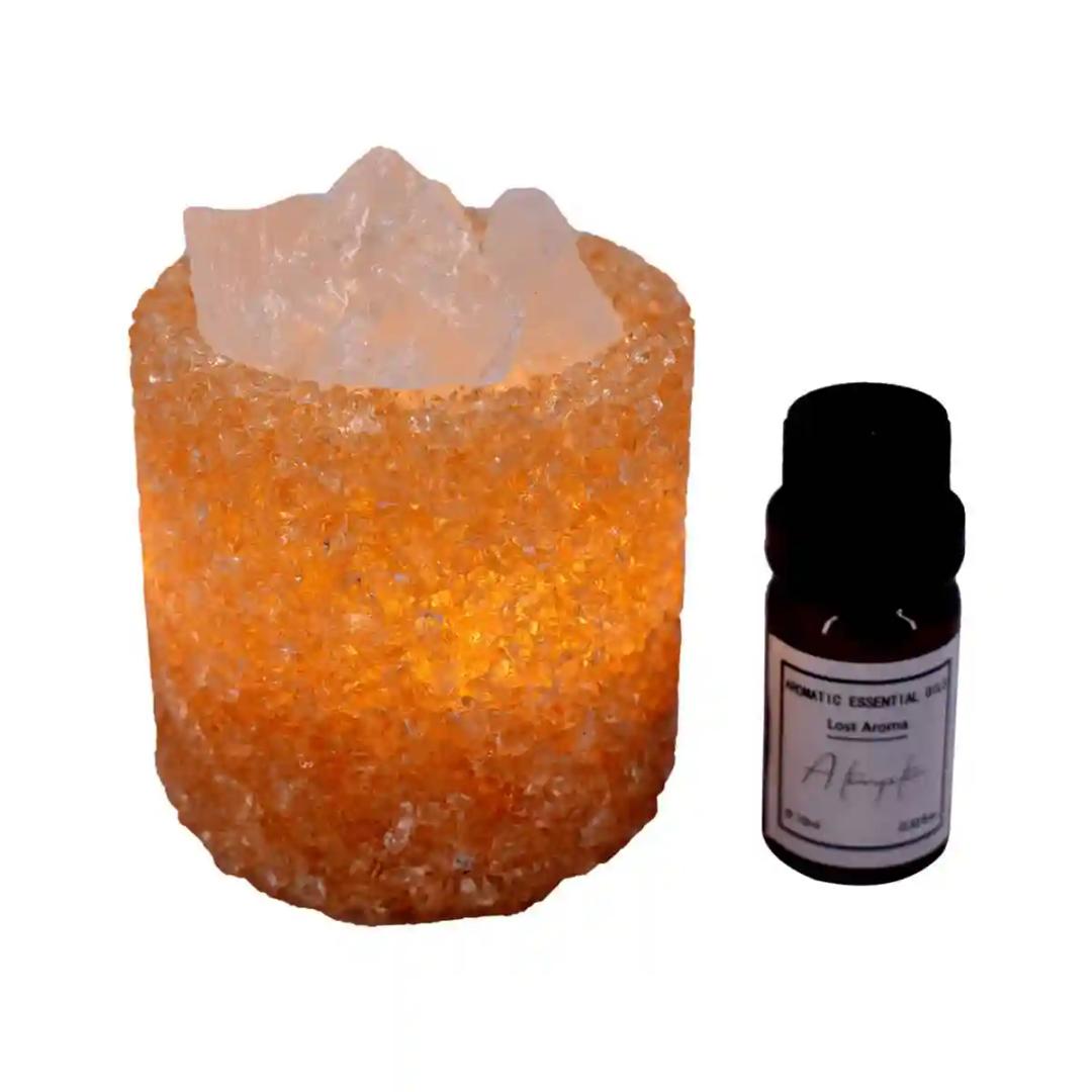 Kookee Natural Crystal Aromatherapy with Essential Oil, Electric Diffuser and LED Light Suitable for Home, Office, Spa for Claiming, Soothing and Relaxing (087-7-D)