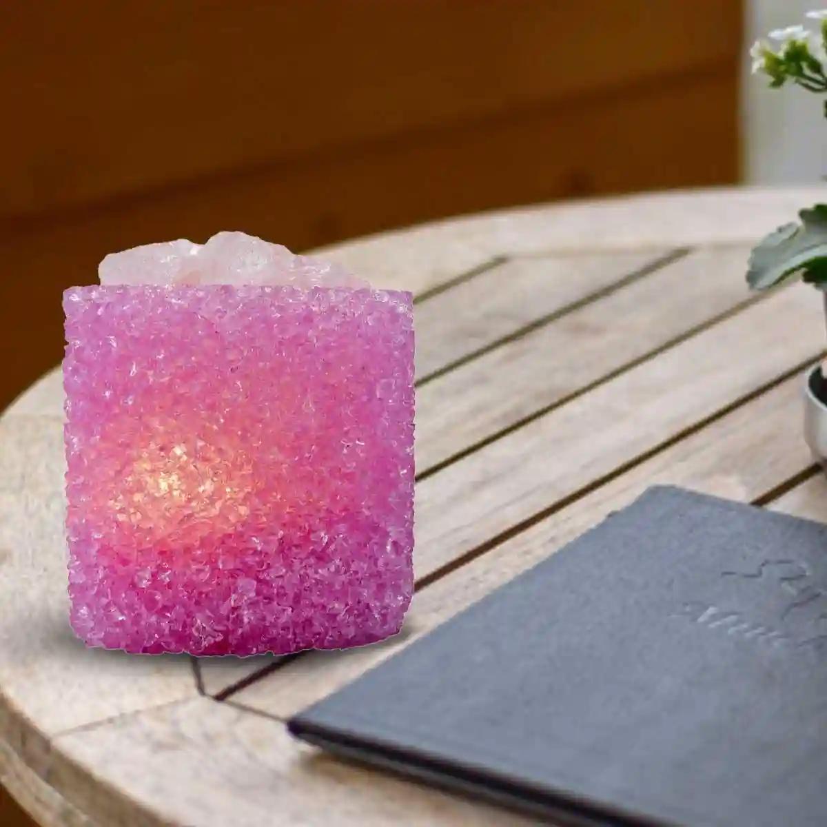 Kookee Natural Crystal Aromatherapy with Essential Oil, Electric Diffuser and LED Light Suitable for Home, Office, Spa for Claiming, Soothing and Relaxing (087-1-B)