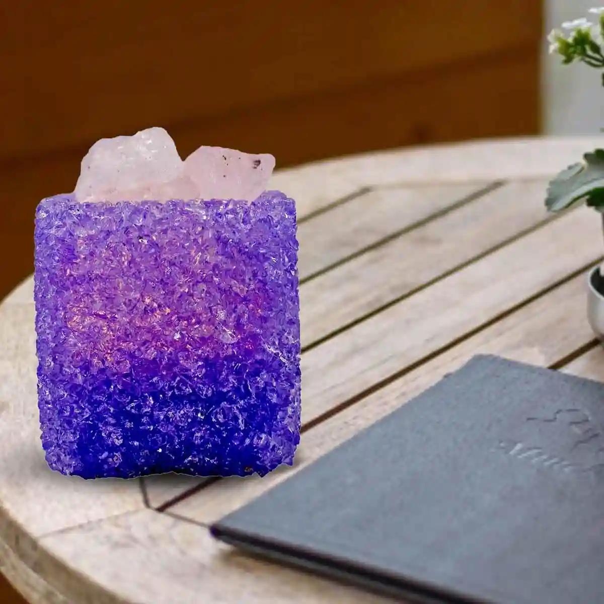 Kookee Natural Crystal Aromatherapy with Essential Oil, Electric Diffuser and LED Light Suitable for Home, Office, Spa for Claiming, Soothing and Relaxing (087-5-B)