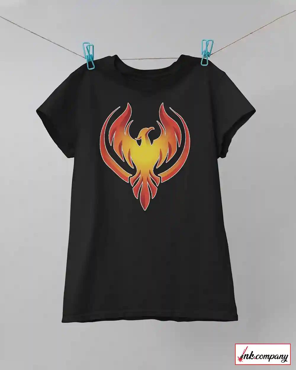 Phoenix-Inspired T-Shirt For Men: Rise Above With Courage - S