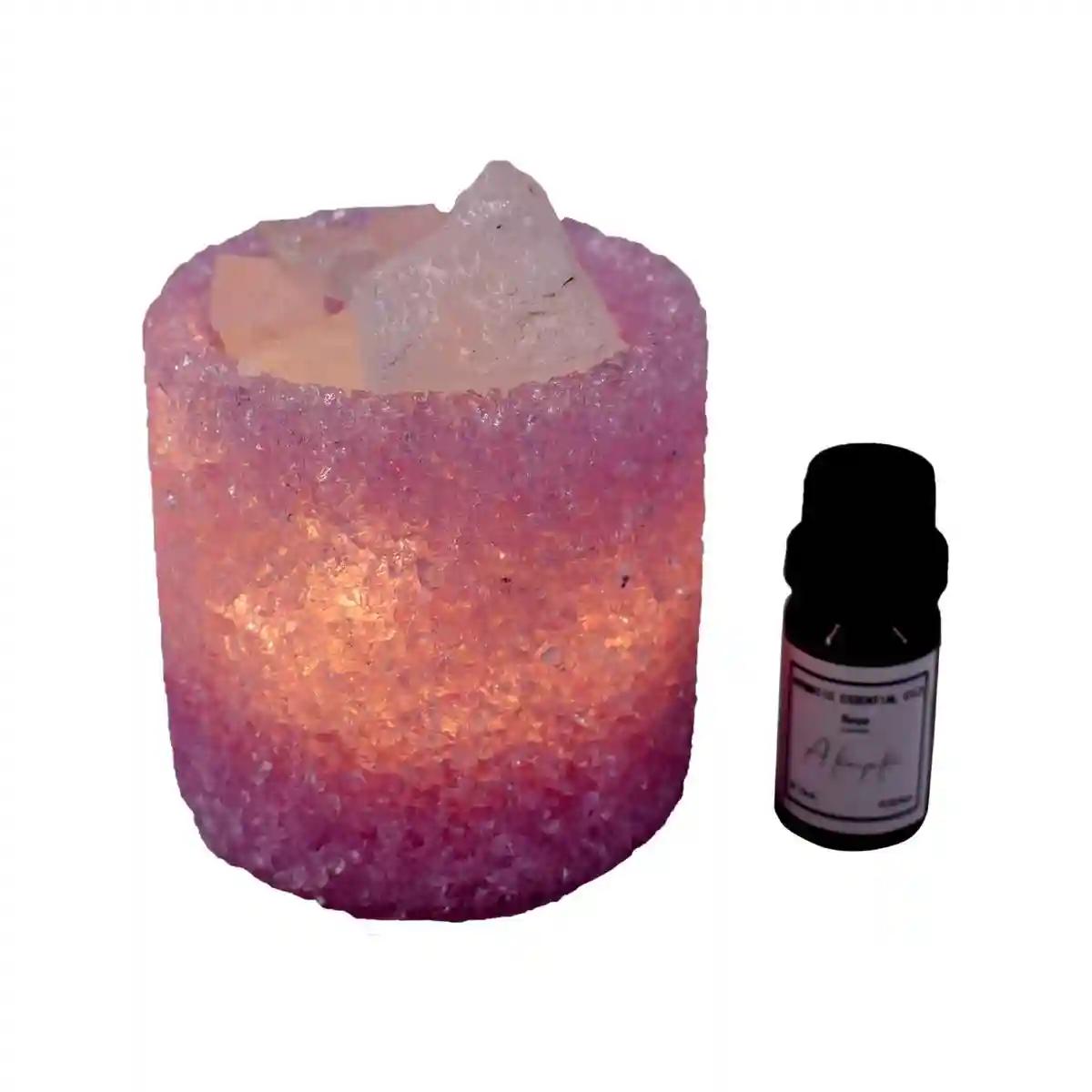 Kookee Natural Crystal Aromatherapy with Essential Oil, Electric Diffuser and LED Light Suitable for Home, Office, Spa for Claiming, Soothing and Relaxing (087-3-A)