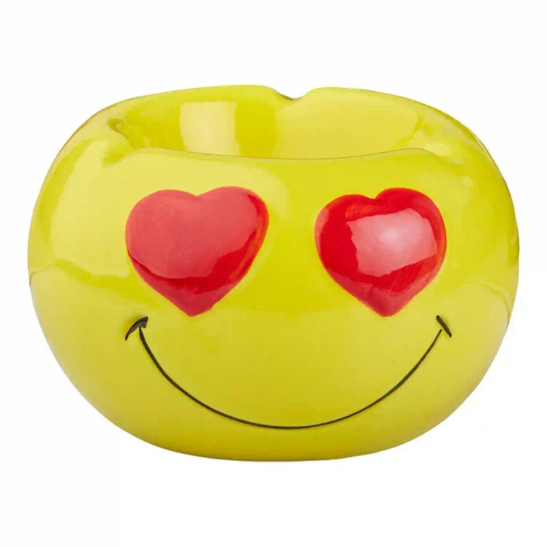 Kookee Groovy Ceramic Ashtray - Unique and Colorful Smoking Accessory with Retro Vibes - Funky Decor for Smokers and Collectors, Yellow (10777)