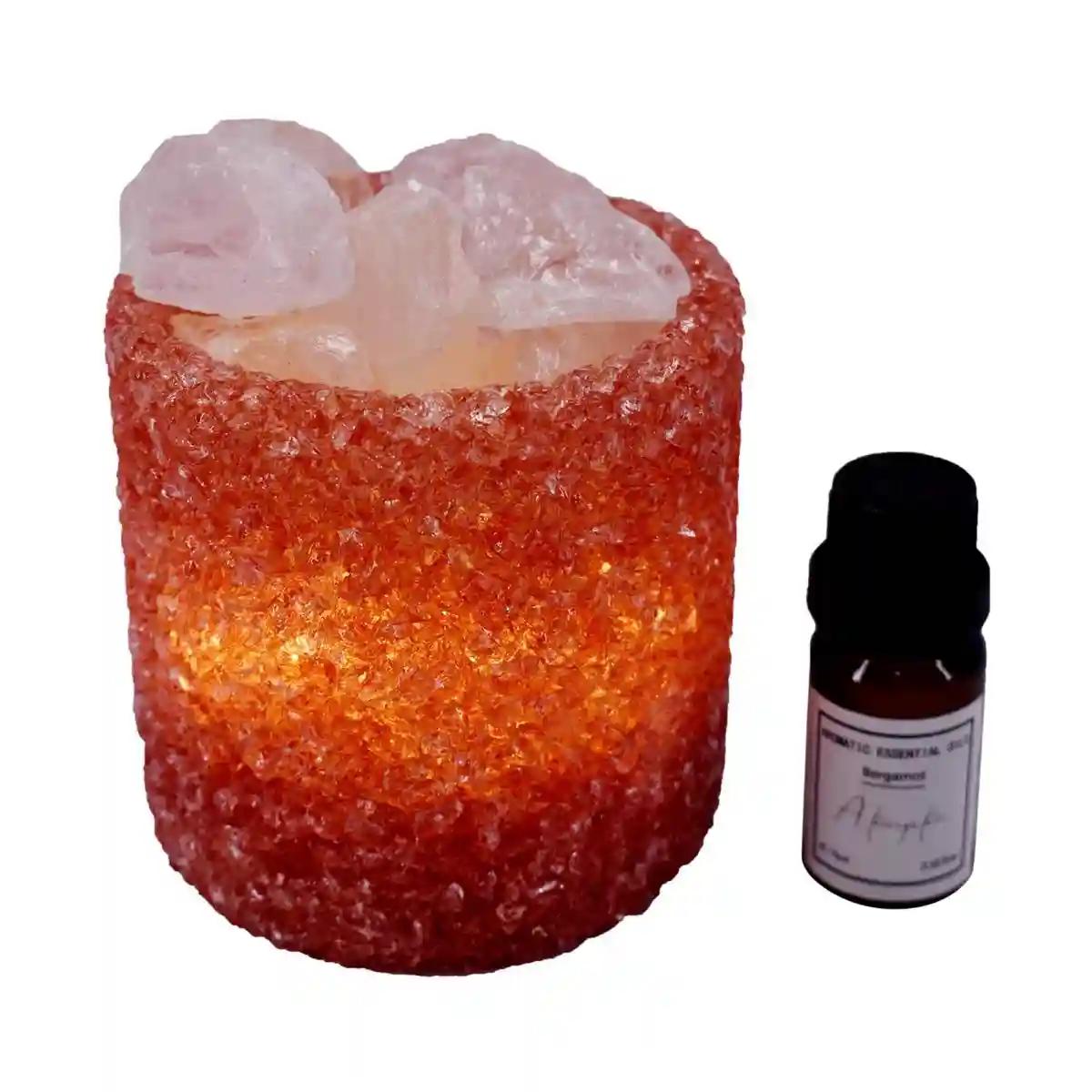 Kookee Natural Crystal Aromatherapy with Essential Oil, Electric Diffuser and LED Light Suitable for Home, Office, Spa for Claiming, Soothing and Relaxing (087-3-E)