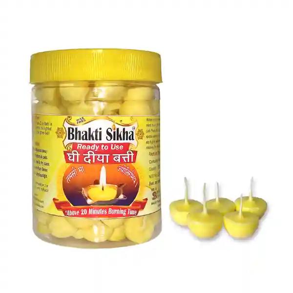 Readymade Regular Size Ghee Diya Batti - 110 Pcs