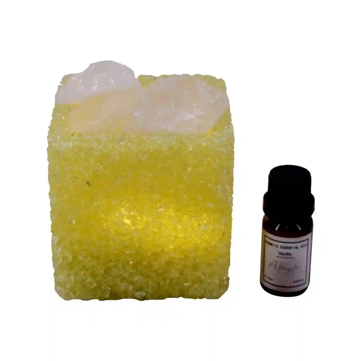 Kookee Natural Crystal Aromatherapy with Essential Oil, Electric Diffuser and LED Light Suitable for Home, Office, Spa for Claiming, Soothing and Relaxing (087-1-C)