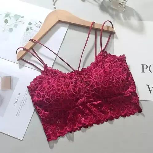 Fancy Lace Bra - Maroon