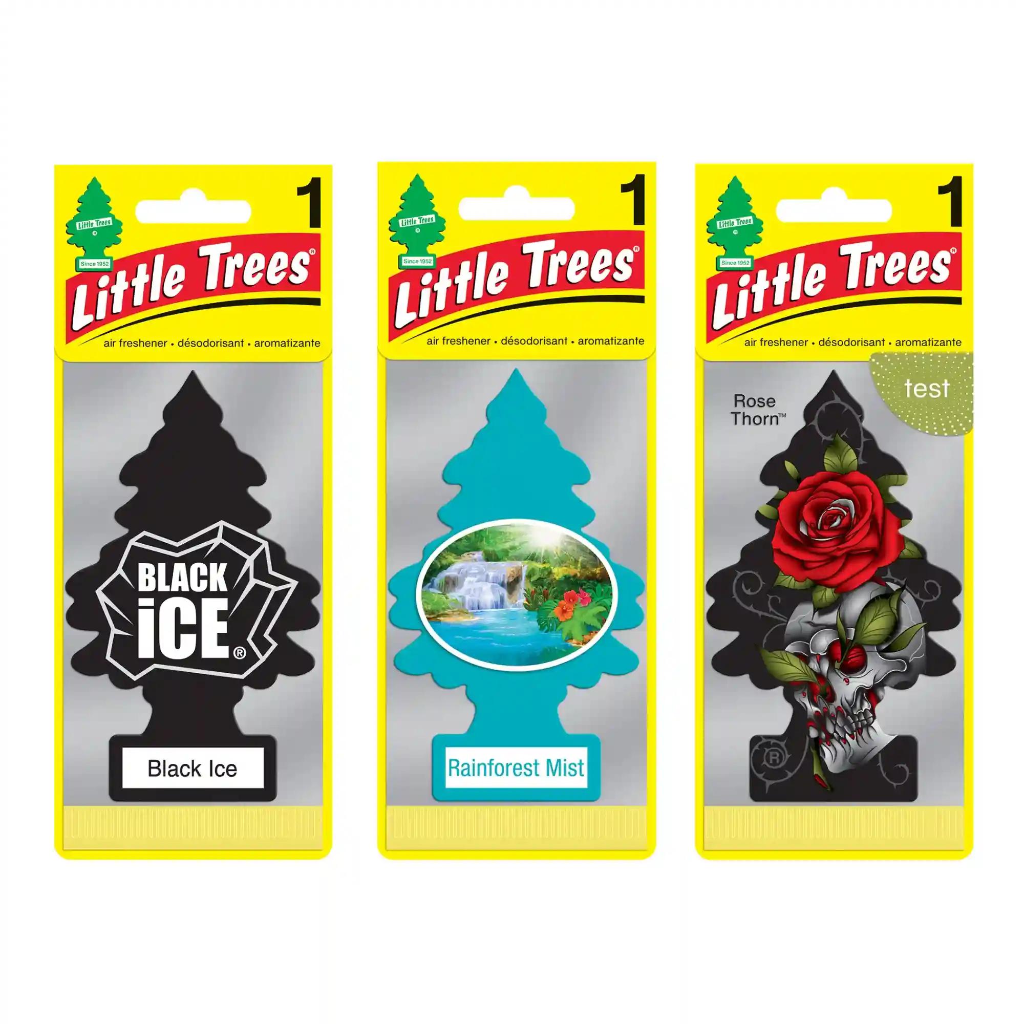 LITTLE TREES Black Ice|Rainforest Mist|Rose Thorn|Hanging Trees|Combo of 3