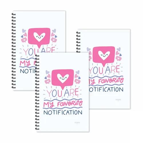 You Are My Favourite Notification Ruled Diaries - Pack Of 3