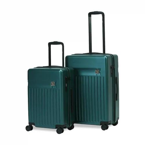 EUME Classic Cabin 55 Cm And Check-In Medium 65 Cm Luggage|Polycarbonate (Pc) Set Of 2 -Forest Green