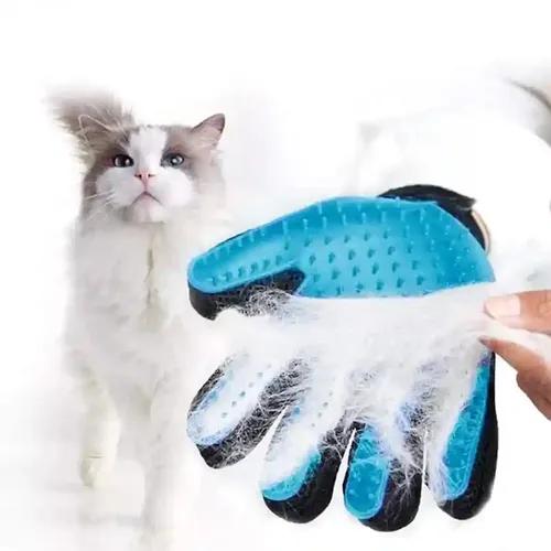 PSK PET MART Hair Remover Mitt Enhanced 5 Finger Design Gentle Deshedding Brush Gloves for Dog and Cat with Long and Short Fur (Multicolour)