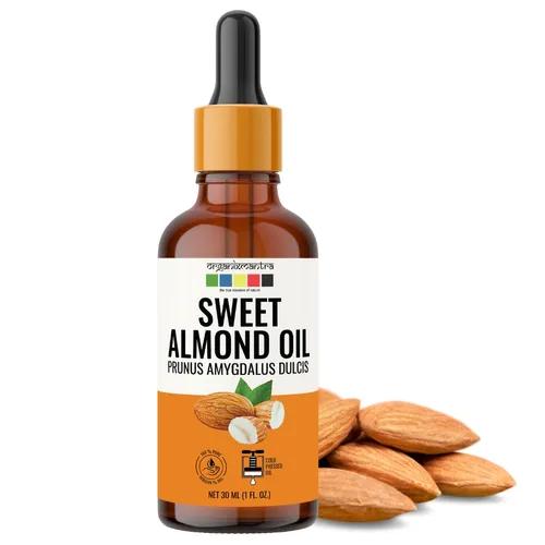 Organix Mantra Sweet Almond Oil, 100% Pure, Natural & Cold Pressed Organic Oil, 30ML