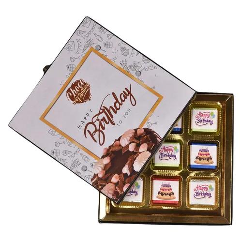 Handmade Chocolates - Happy Birthday Chocolate Gift Pack - 9 Pcs