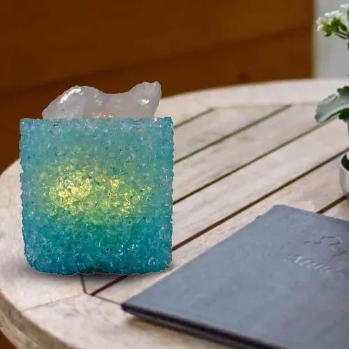 Kookee Natural Crystal Aromatherapy with Essential Oil, Electric Diffuser and LED Light Suitable for Home, Office, Spa for Claiming, Soothing and Relaxing (087-5-A)