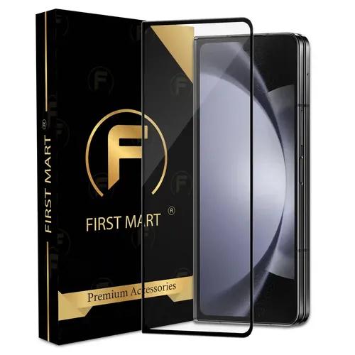 FIRST MART Edge to Edge Tempered Glass for Samsung Galaxy Z Fold 5 5G (7.6 Inch) with Easy Self Installation Kit | Black Case Friendly Screen Protection