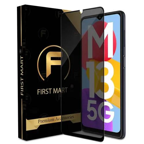 FIRST MART Privacy Tempered Glass for Samsung Galaxy M13 5G, Samsung F13 5G and Samsung M13 4G (6.5 Inch) & Installation Kit| Case Friendly Edge to Edge Privacy Screen Protector