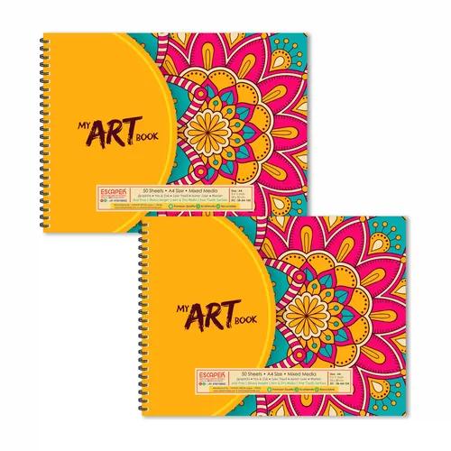 Colorful Mandala Theme Sketchbooks For Painting - Pack Of 2