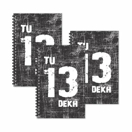 Tu 13 Dekh Hindi Quotes Ruled Diaries - Pack Of 3