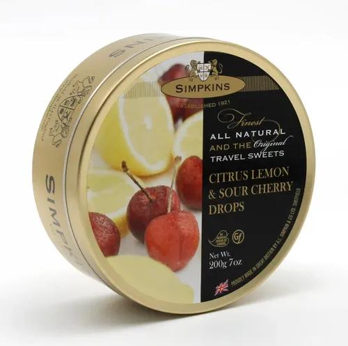 Simpkins Citrus, Lemon & Sour Cherry Drops 200g