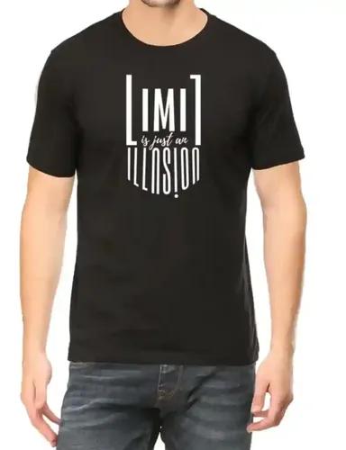 Limit is just an illusion - Men's regular fit Black t-shirt - S