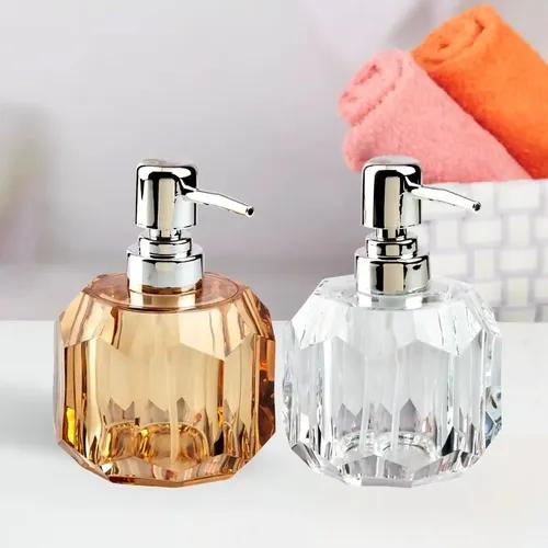 Kookee Acrylic Soap Dispenser for Bathroom hand wash, refillable pump bottle for Kitchen hand wash basin, Set of 2 (10556)