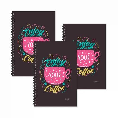 Enjoy Your Coffee Ruled Diaries - Pack Of 3