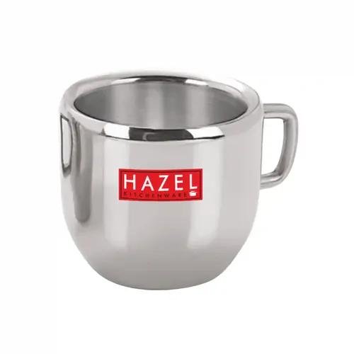 HAZEL Stainless Steel Tea/Coffee Cup - 1 Piece, Silver, 100 ml