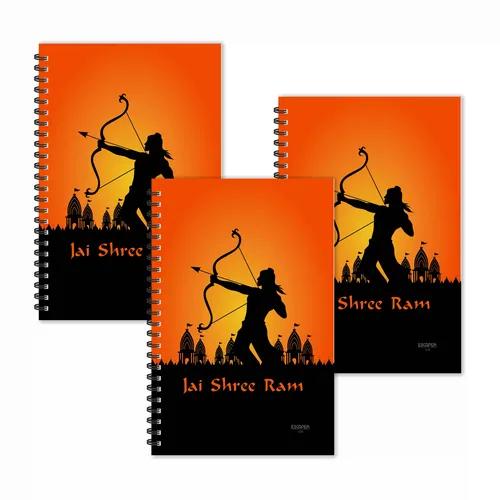 Jai Shree Ram With Lord Ram Designer God Ruled Diaries - Pack Of 3