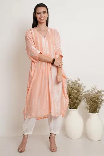 Peach Tie Dye Kaftan - X-Small