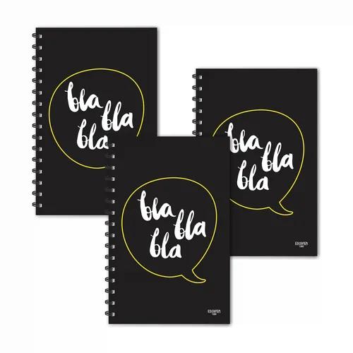 Bla Bla Bla Designer Ruled Diaries - Pack Of 3