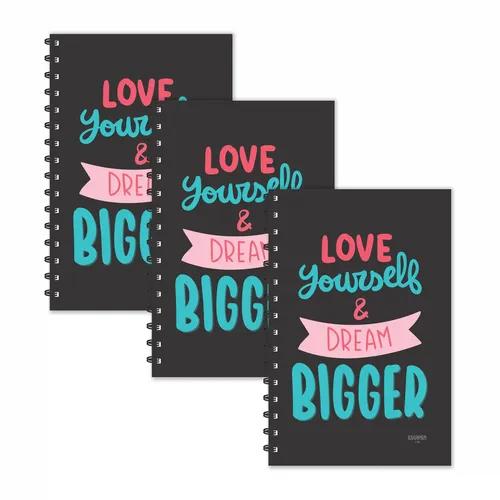 Love Yourself & Dream Bigger Motivational Diaries - Pack Of 3