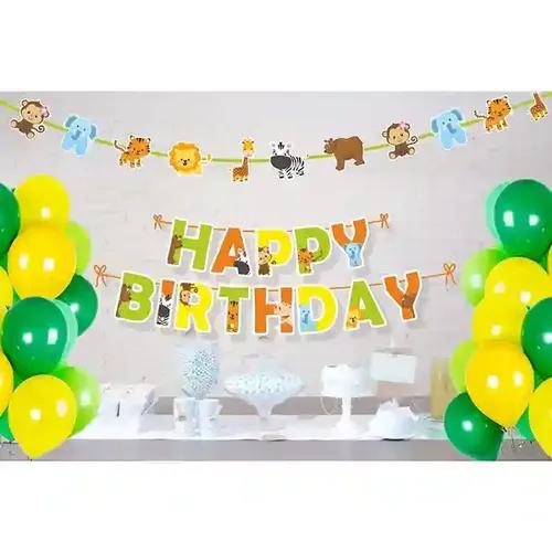 Jungle Birthday Letter Bunting Kit (Pack Of 42 Pcs)