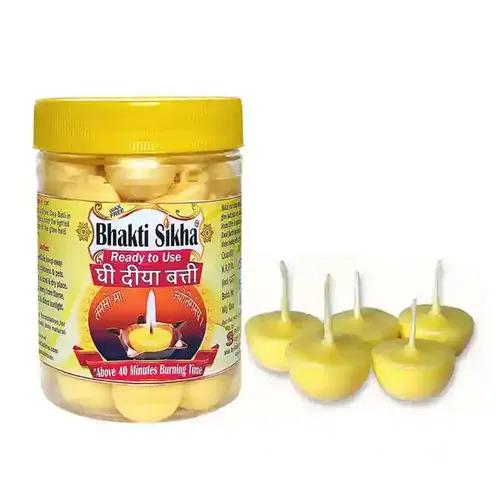 Readymade Extra Large Size Ghee Diya Batti - 60 Pcs