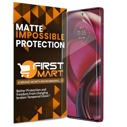 FIRST MART Screen Protector for Motorola Edge 30 Fusion - Nanofiber Unbreakable Membrane Case Friendly Full Edge to Edge Screen Coverage & Installation Kit (Matte)