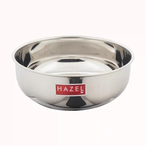 HAZEL Stainless Steel Premium Induction Bottom Tasra, 20 cm, 1250 ml, Silver