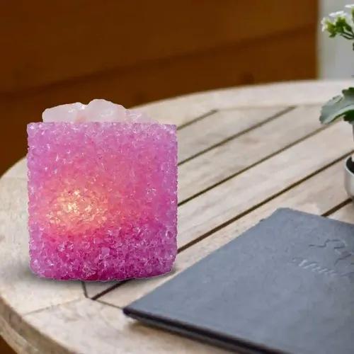 Kookee Natural Crystal Aromatherapy with Essential Oil, Electric Diffuser and LED Light Suitable for Home, Office, Spa for Claiming, Soothing and Relaxing (087-1-B)