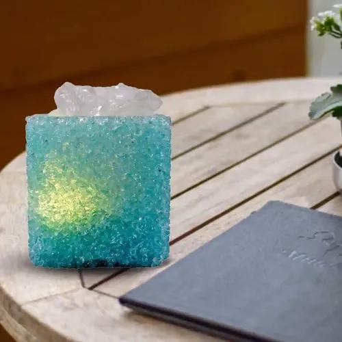 Kookee Natural Crystal Aromatherapy with Essential Oil, Electric Diffuser and LED Light Suitable for Home, Office, Spa for Claiming, Soothing and Relaxing (087-1-F)