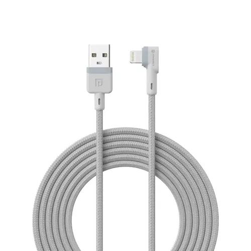 Portronics Konnect L 2M Fast Charging 3A 8 Pin USB Cable with Charge & Sync Function(White)