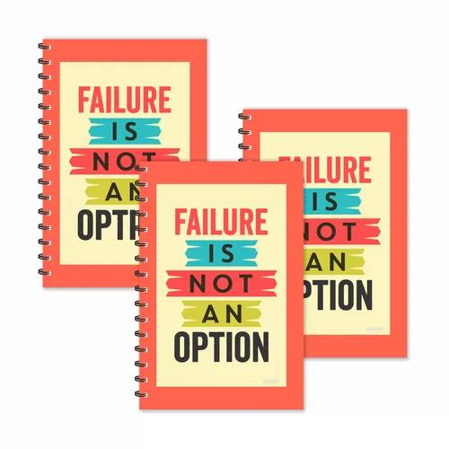 Failure Is Not An Option Motivational Diaries - Pack Of 3