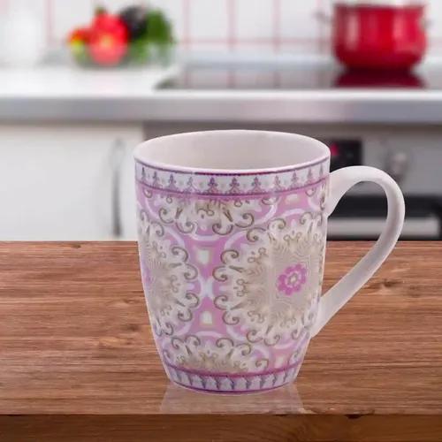 Kookee Printed Ceramic Coffee or Tea Mug with handle for Office, Home or Gifting - 325ml (4134G-C)