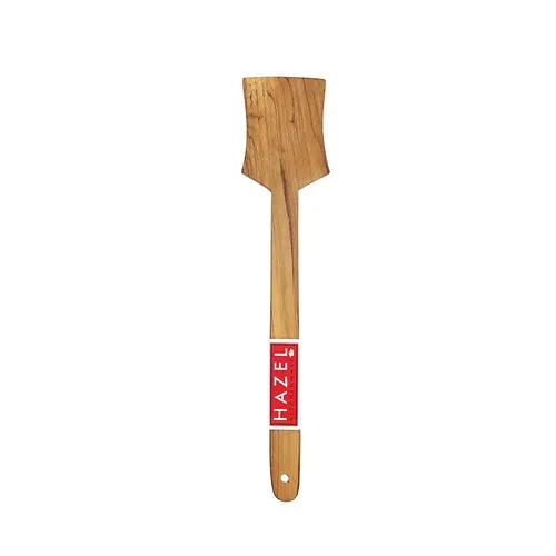 HAZEL Sagwan Wooden Taveta Turner Spatula Tavitha Sarata for Dosa Omlette Parata Non Stick Spatula Cooking Spoon