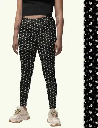 Nargis - Printed Athleisure leggings for women with side pocket attached - XS