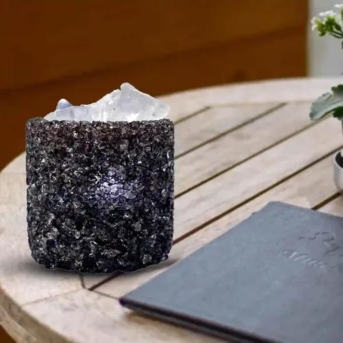 Kookee Natural Crystal Aromatherapy with Essential Oil, Electric Diffuser and LED Light Suitable for Home, Office, Spa for Claiming, Soothing and Relaxing (087-8-B)