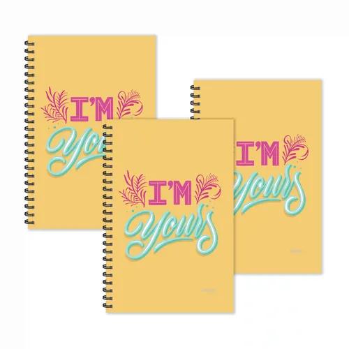 I Am Yours Love Quotes Ruled Diaries - Pack Of 3