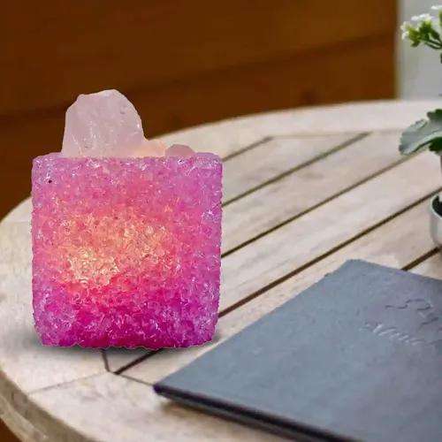 Kookee Natural Crystal Aromatherapy with Essential Oil, Electric Diffuser and LED Light Suitable for Home, Office, Spa for Claiming, Soothing and Relaxing (087-5-D)