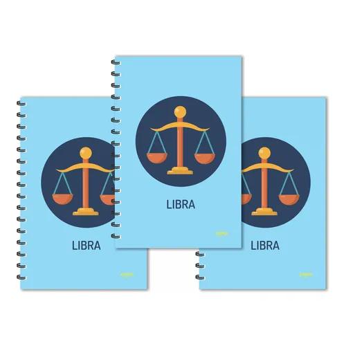 Libra Designer Zodiac Ruled Diaries - Pack Of 3