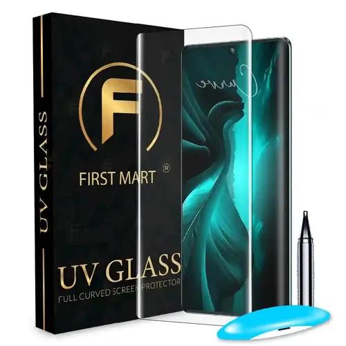 FIRST MART Tempered Glass for LAVA Blaze Curve 5G with Edge to Edge Full Screen Coverage and Easy UV Glue Installation Kit, Pack of 1