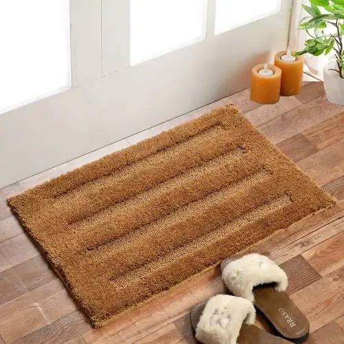 Jaaki Home Microfiber Cut-Loop Anti-Skid Bathmat/Doormat Brown