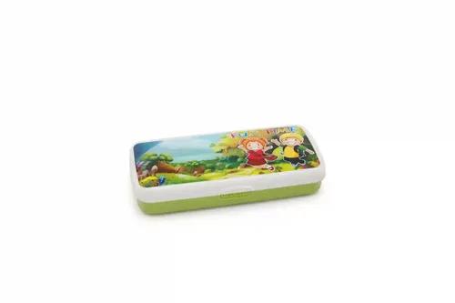 HAZEL Pen Box for Stationary Organisers for Kids | Perfect Pencil Box with Separator for School Kids | Crayon Box Storage for Stationary Box, Green